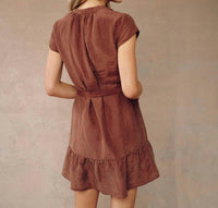 Bella Dahl - Cap Sleeve Ruffle Hem Shirt Dress
