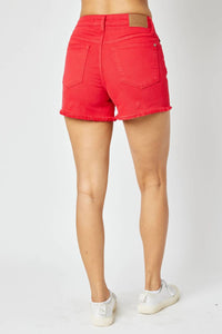 Judy Blue - Mid Rise Garment Dyed Shorts - Plus