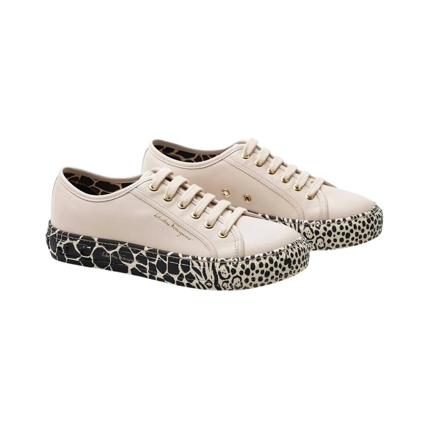 Salvatore Ferragamo - Women's Gancini Printed Sole Sneakers
