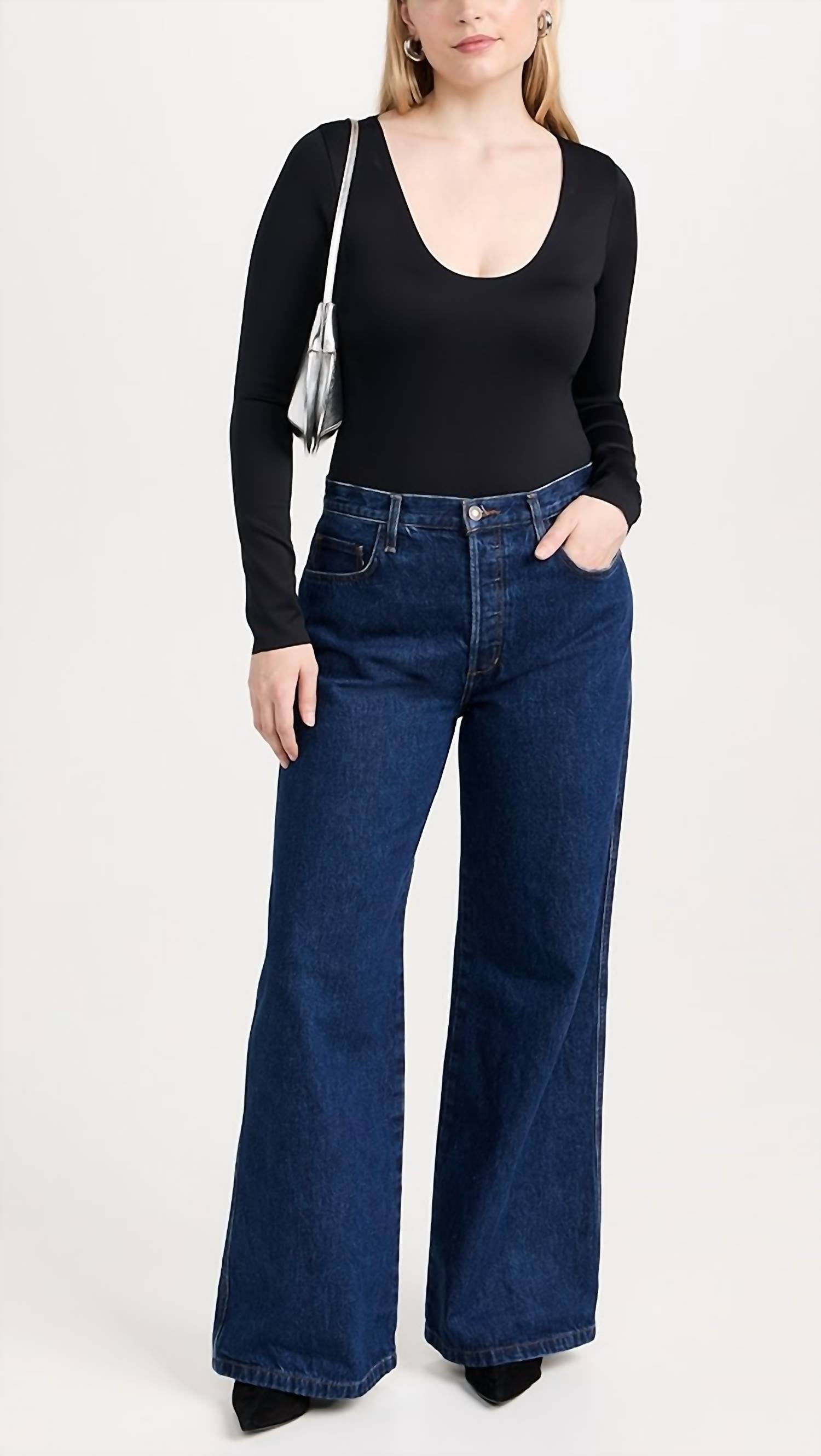 Good American - Scuba Scoop Long Sleeve Bodysuit