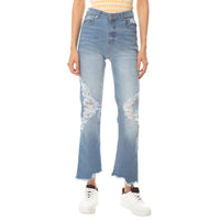 Myra Velorus High Rise Straight Jeans in light blue - women's jeans