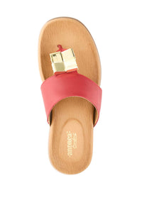 Andrea Women's T-strap Sandal in red - women's sandal - alternate view