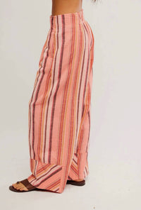 Free People - Days End Solar Stripe Linen Pant