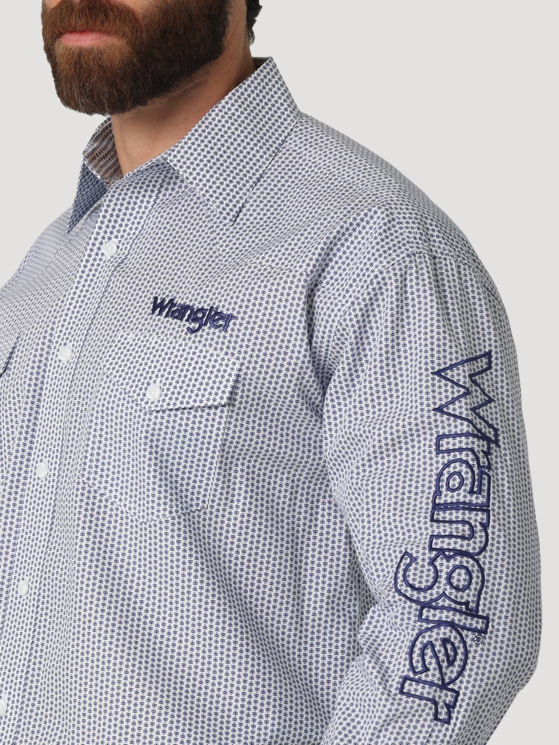 Wrangler - Logo Long Sleeve Button Down Shirt