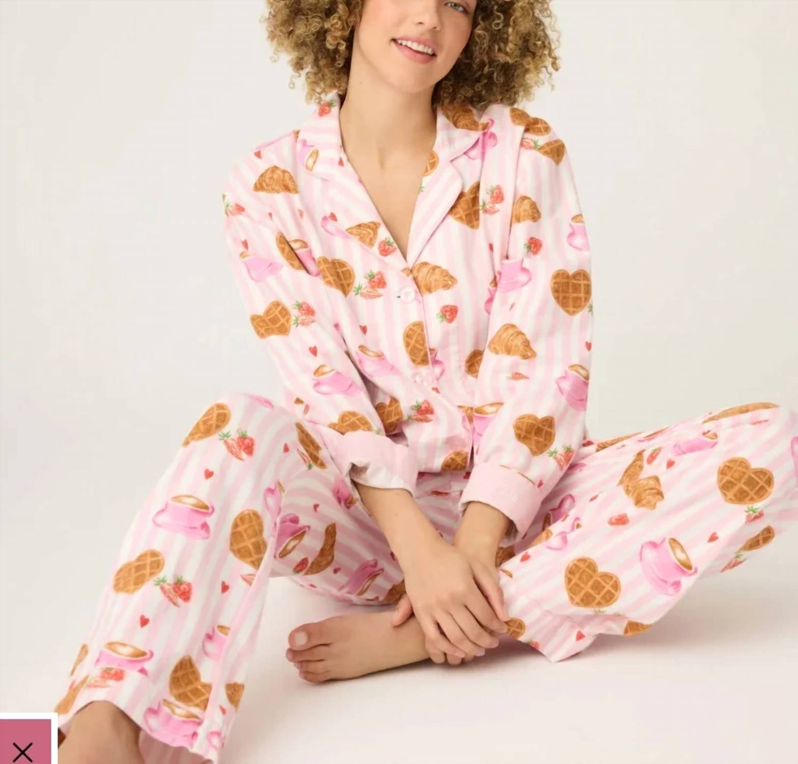 Pj Salvage - Brunch Club Breakfast Print Flannel Pj Set