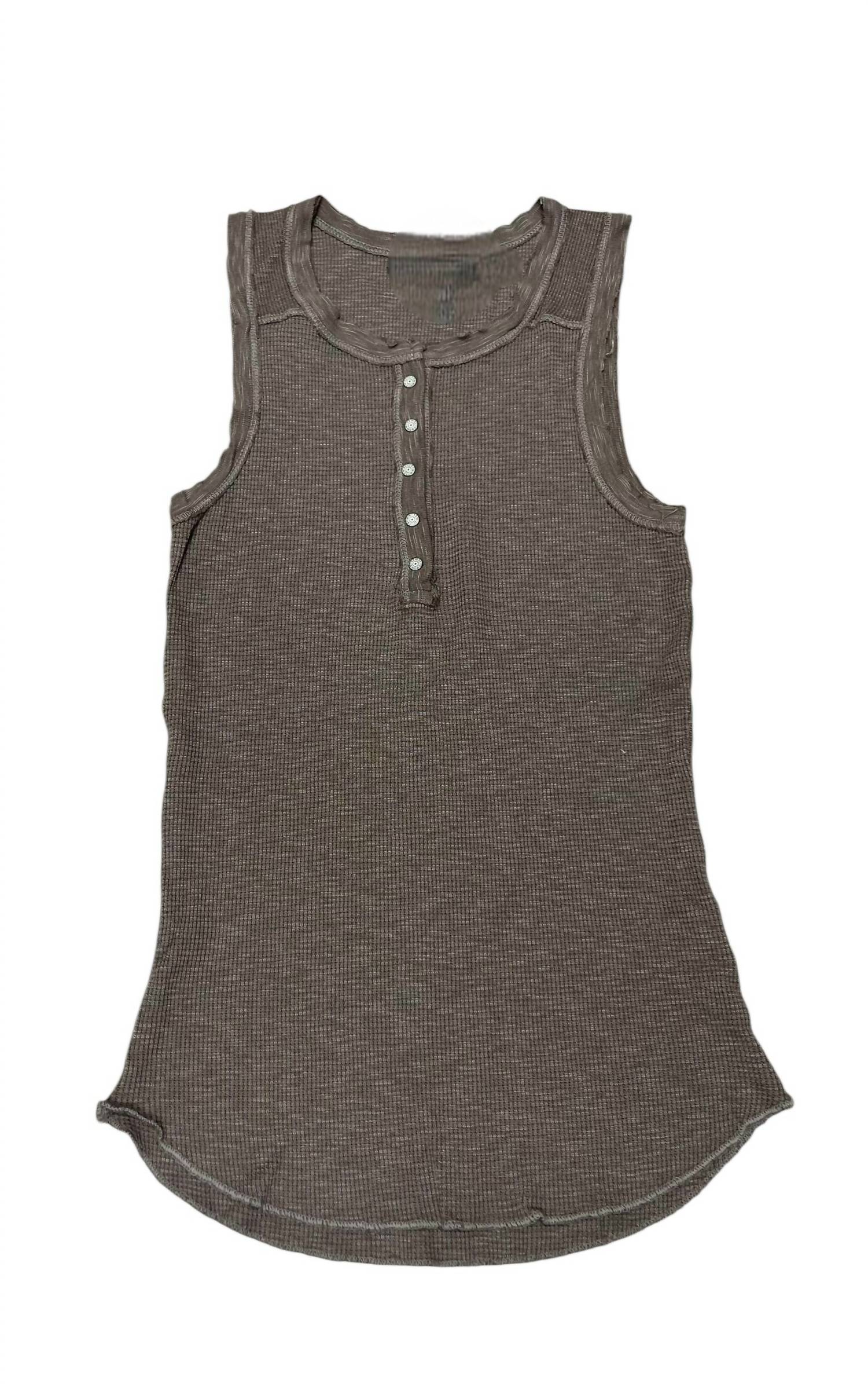 Crown Jewel - Women's Thermal Crew Henley Tank