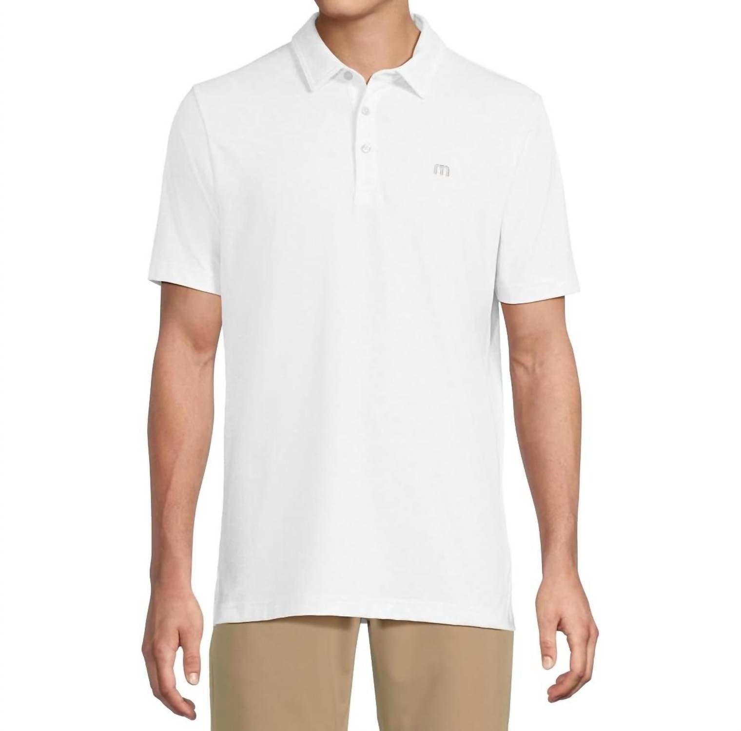TravisMathew Free Passage Polo Shirt in white - men's shirt