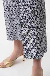 Joseph Ribkoff - Geometric Flared Crop Pant