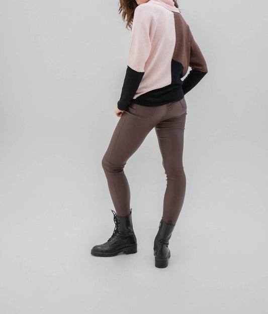 Marble - Cowl Neck Color Block Sweater