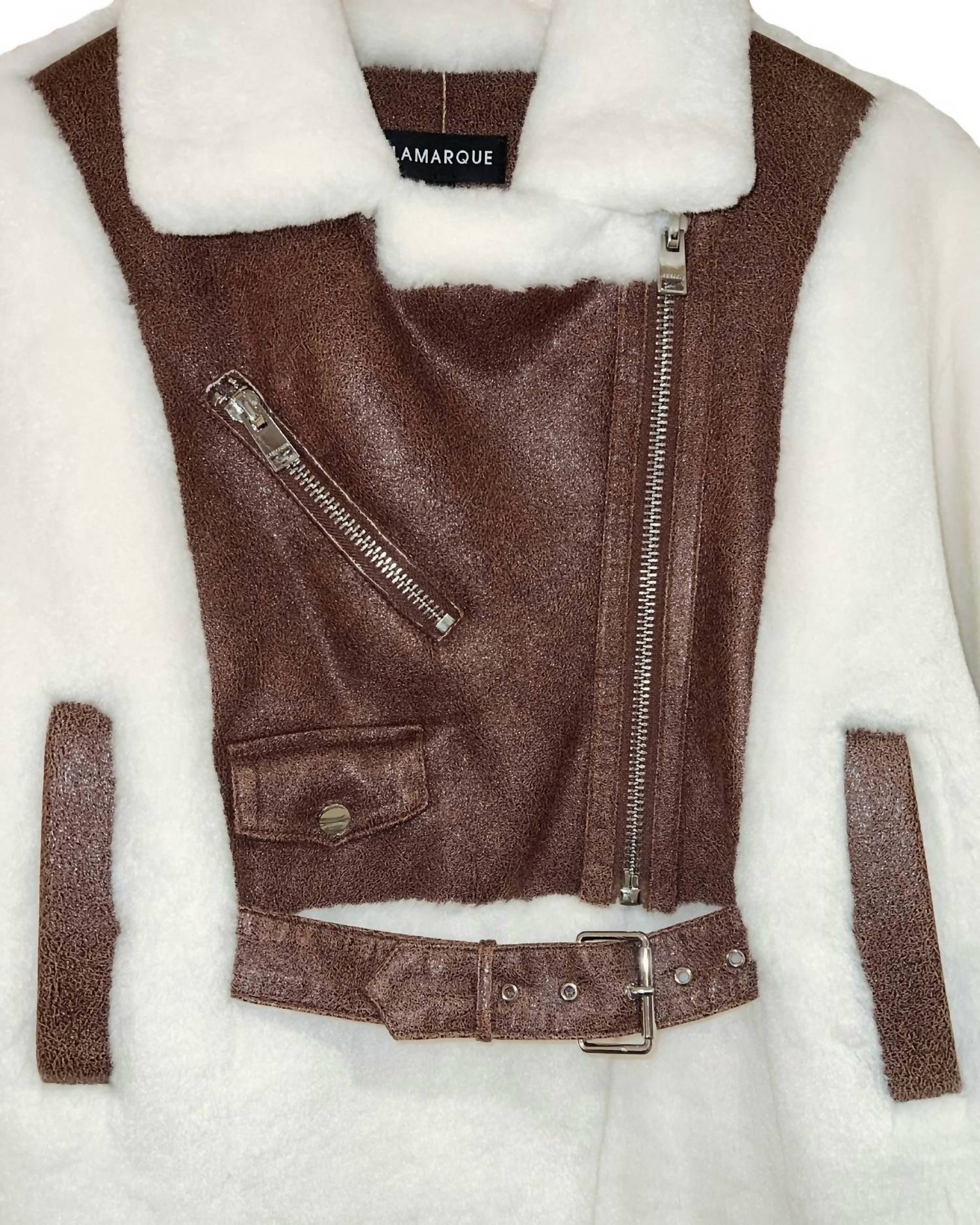 Lamarque - Faux Leather & Faux Fur Jacket
