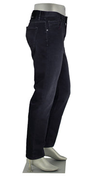 Alberto Men's Premium Business Tencel Jean in washed black - men's jeans - alternate view