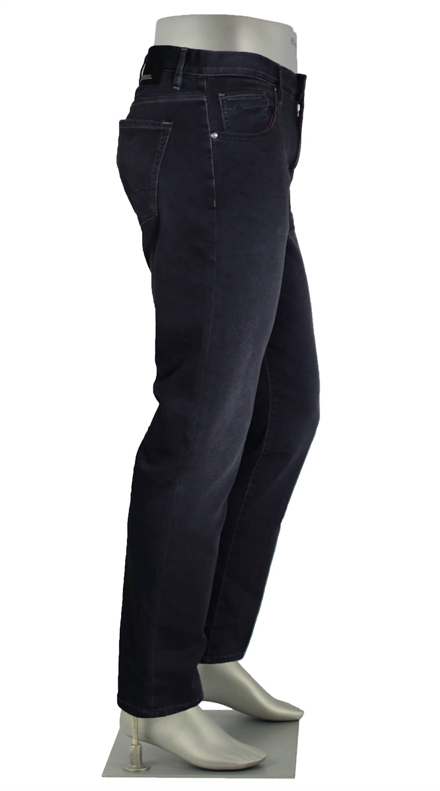 Alberto Men's Premium Business Tencel Jean in washed black - men's jeans - alternate view