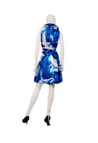 Samuel Dong - Double Wired Collar Cross Tie Bubble Dress