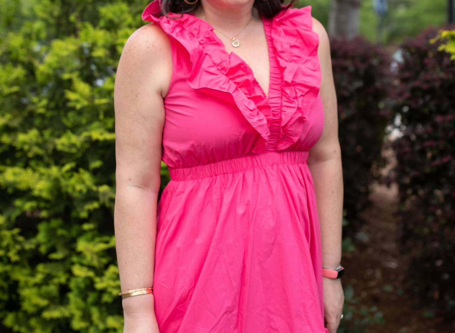 Peach Love - Ruffled High-low Midi Dress