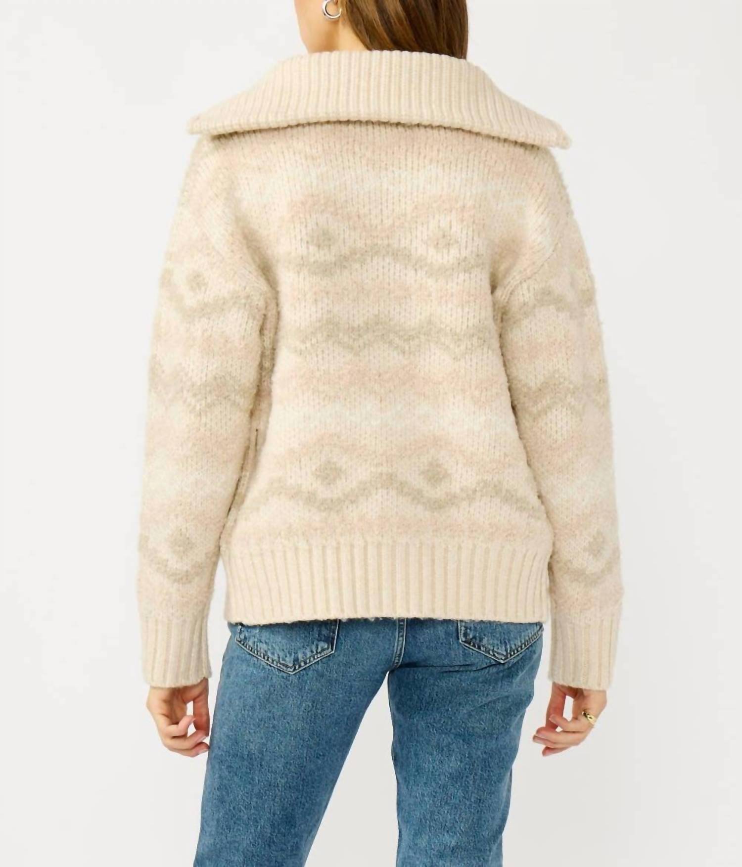 Lovestitch - Fair Isle Front Zip Sweater