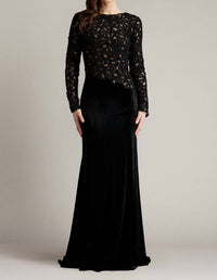 Tadashi Shoji - Sinnott Chenille Embroidered Gown