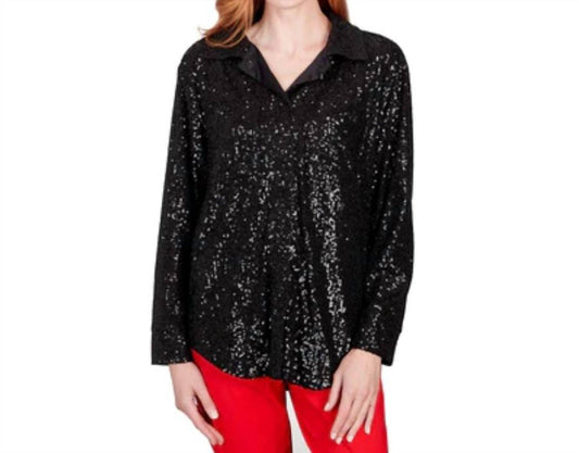 Ruby Rd. - Sequin Snap-Front Shirt Jacket