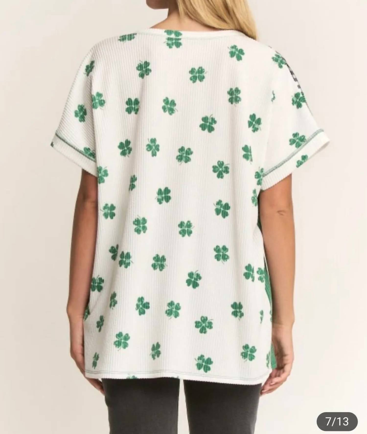 7Th Ray - Lucky Charm Luxe Patchwork Top