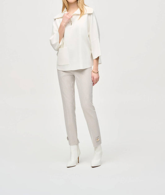 Joseph Ribkoff - High Rise Bohemian Houndstooth Trousers