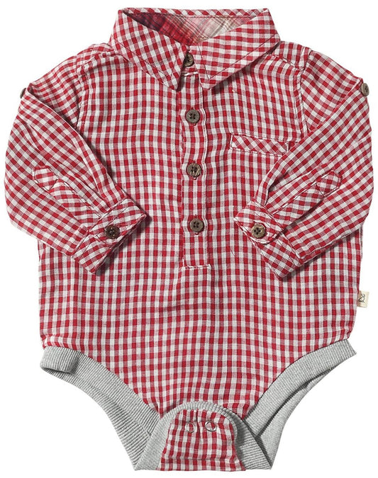 Me & Henry - Boy's Jasper Woven Onesie
