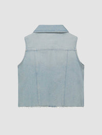 DL1961 - Kids' Manning Denim Vest in poolside - women's jacket - view 4