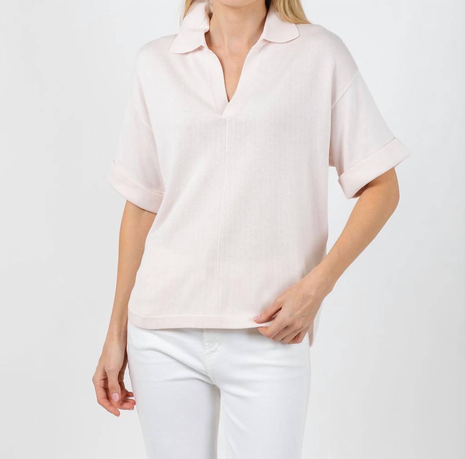 Repeat Cashmere - Split Neck Polo