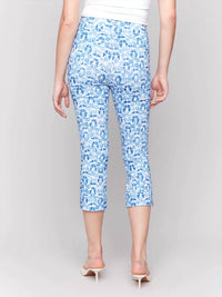 Charlie B - Printed Stretch Pull On Capri Pant
