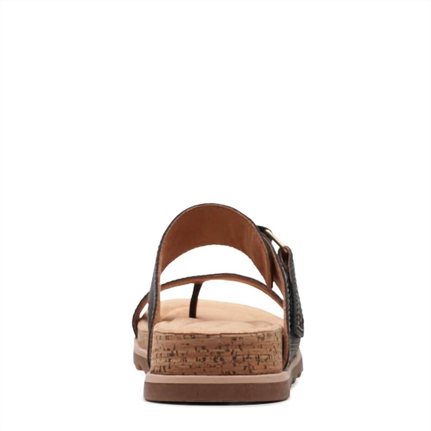 Clarks Women's Yacht Beach Sandal in black leather - women's sandal - view 6