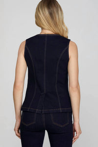 She + Sky - Lucky To Be Denim Vest