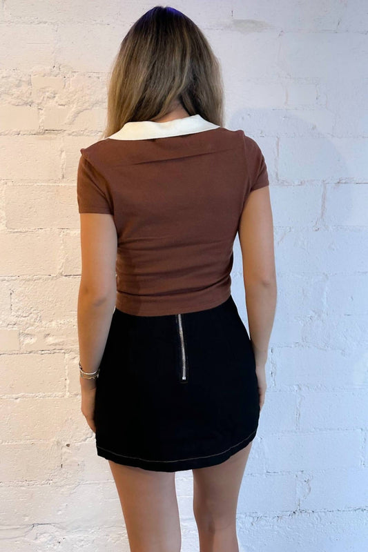 Olivaceous - Billie Collard Sweater Top