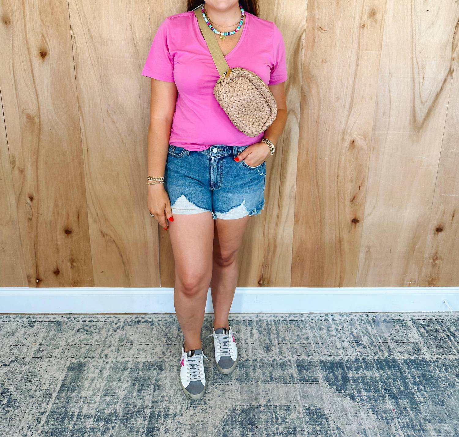 Another Love Jordan Short Sleeve Tee in pink tuberose - women's t-shirt