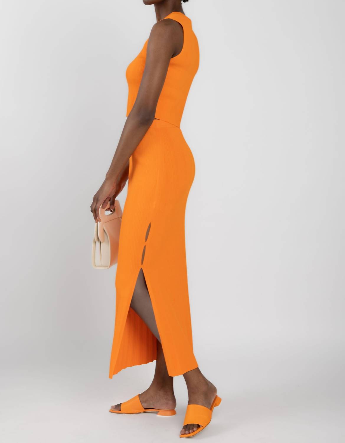 Frame - Mixed Rib Cut Out Tank Top