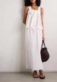 Loretta Caponi - Suvereto Lace Trimmed Swiss Dot Tank Top
