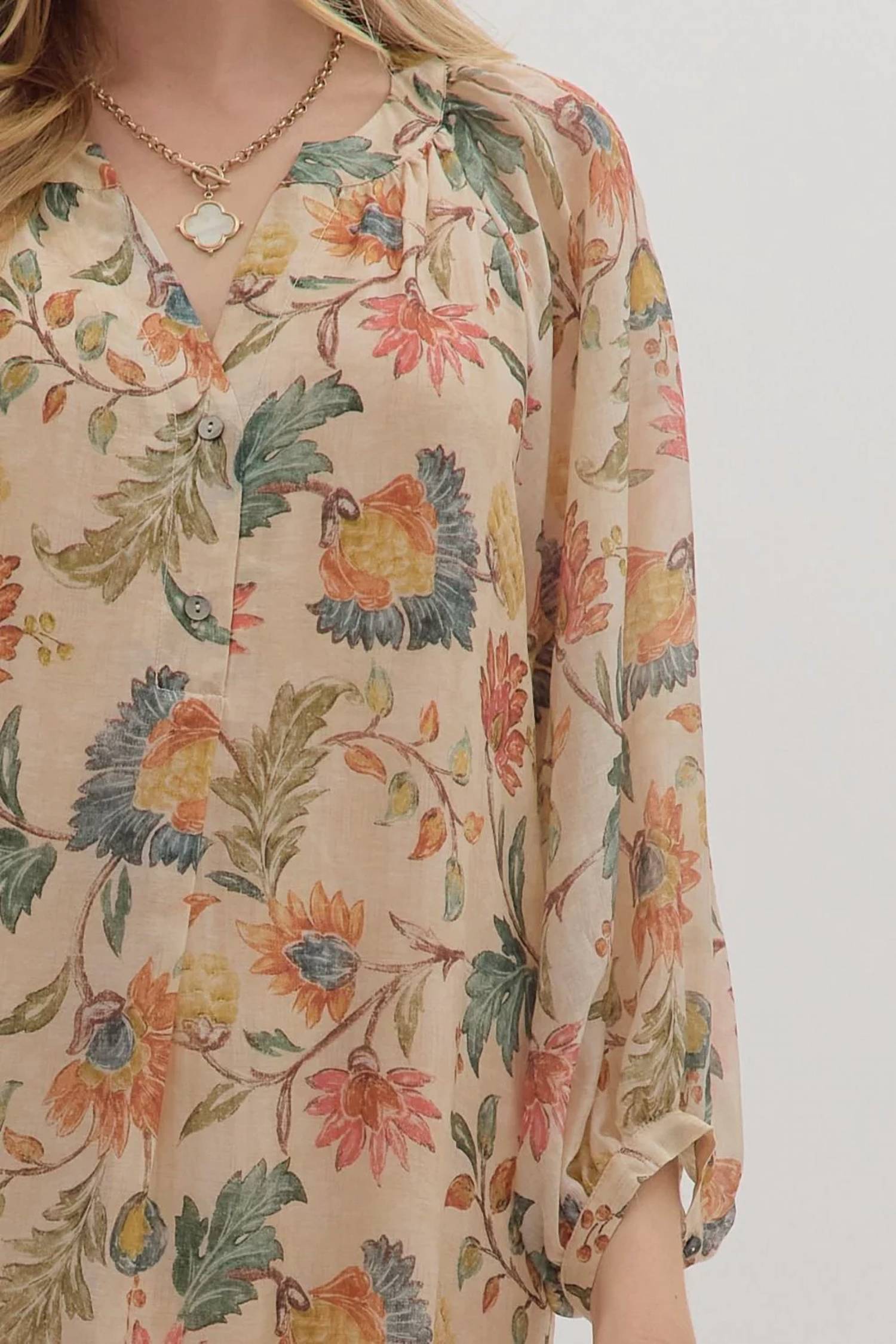 Entro - Blaire Botanical Midi Dress