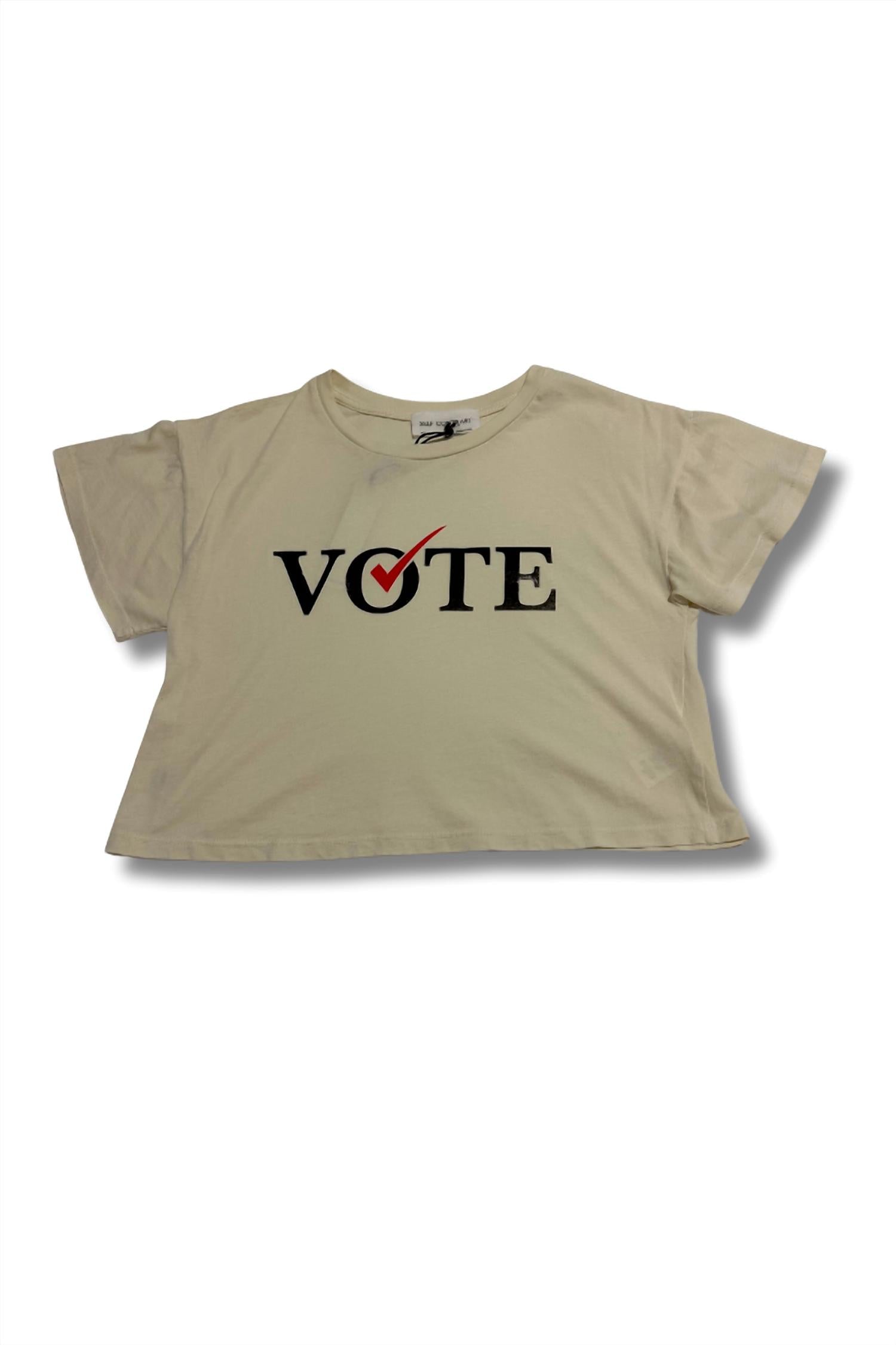 Self Contrast - Women's Vote Drew Crop Tee