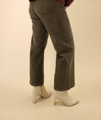PISTOLA Penny High Rise Crop Pant in sequoia - women's pants - detail view