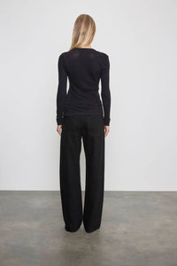 Enza Costa - CASHMERE JERSEY FITTED CARDIGAN