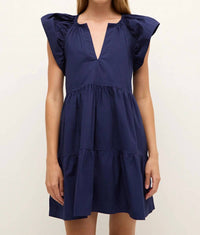 Marie Oliver Kara Dress in naval - women's dress - alternate view
