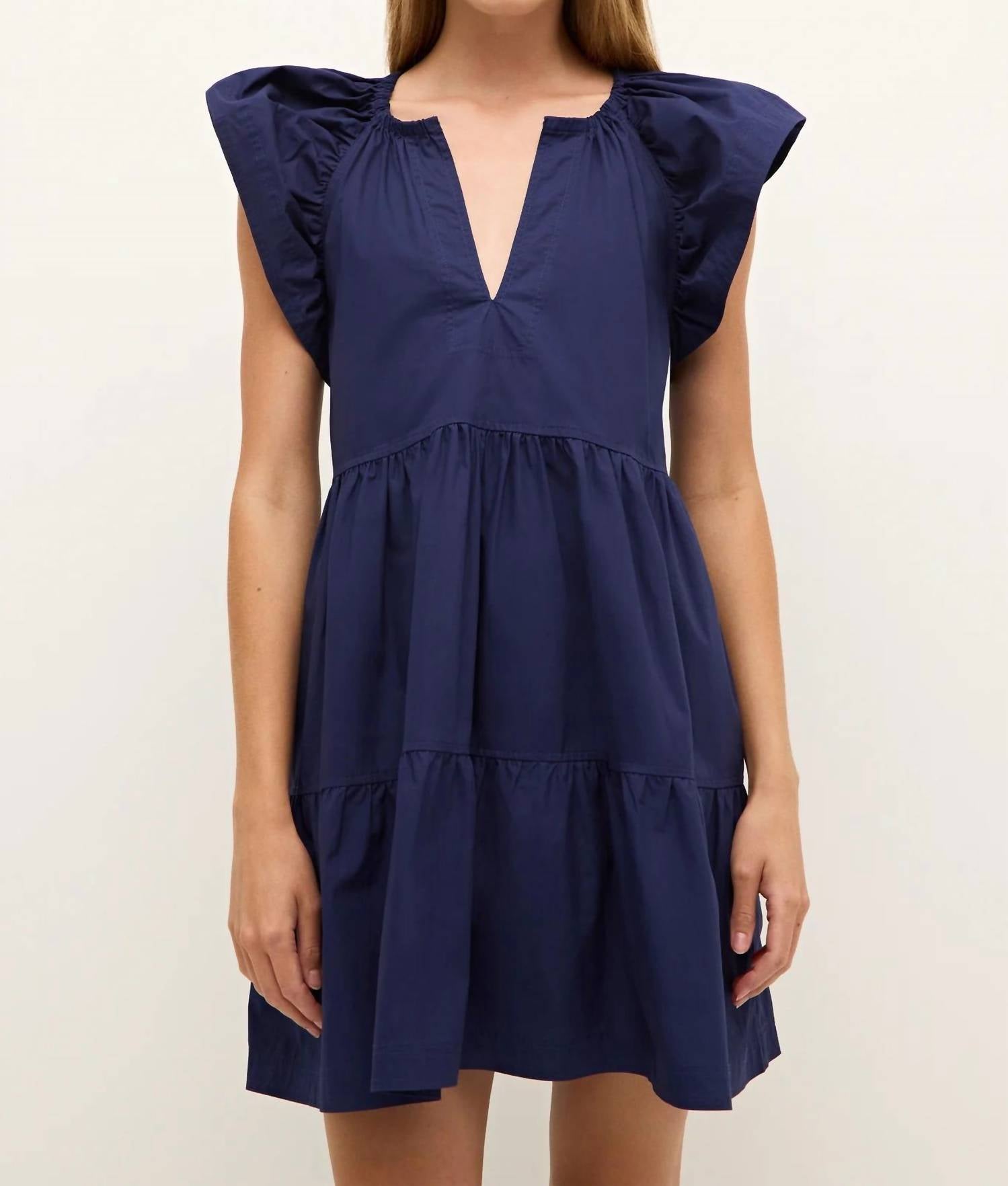 Marie Oliver Kara Dress in naval - women's dress - alternate view
