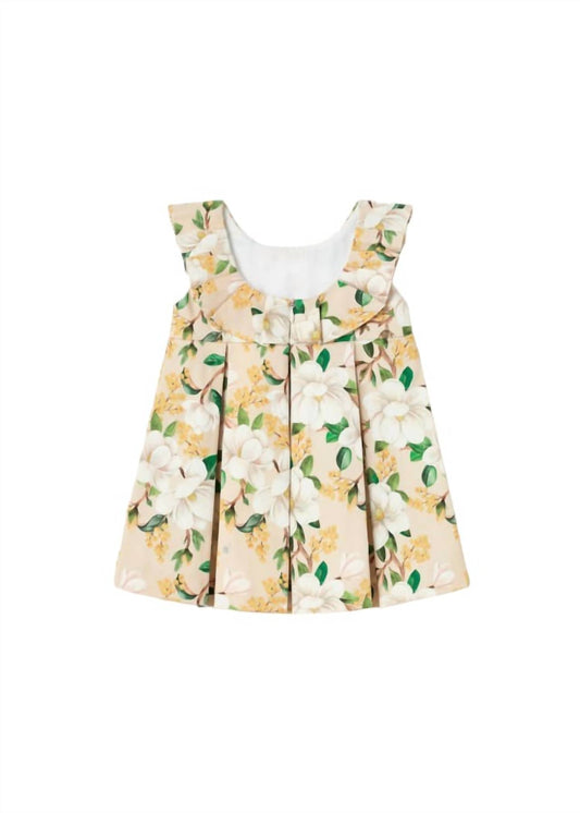 Mayoral - Girl's Floral Print Satin Dress