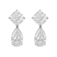 Diana M Jewels - Women's Cushion & Pear Lab-grown Diamond Stud Earrings (8.00 Tcw) - Elegant Plus