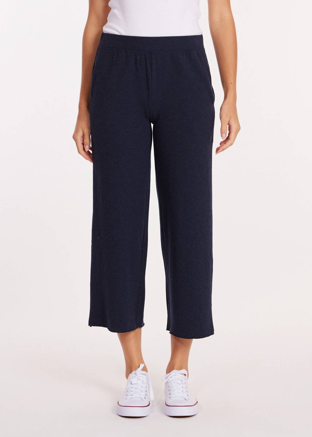 Mododoc - Cropped Easy Fit Drawstring Pants