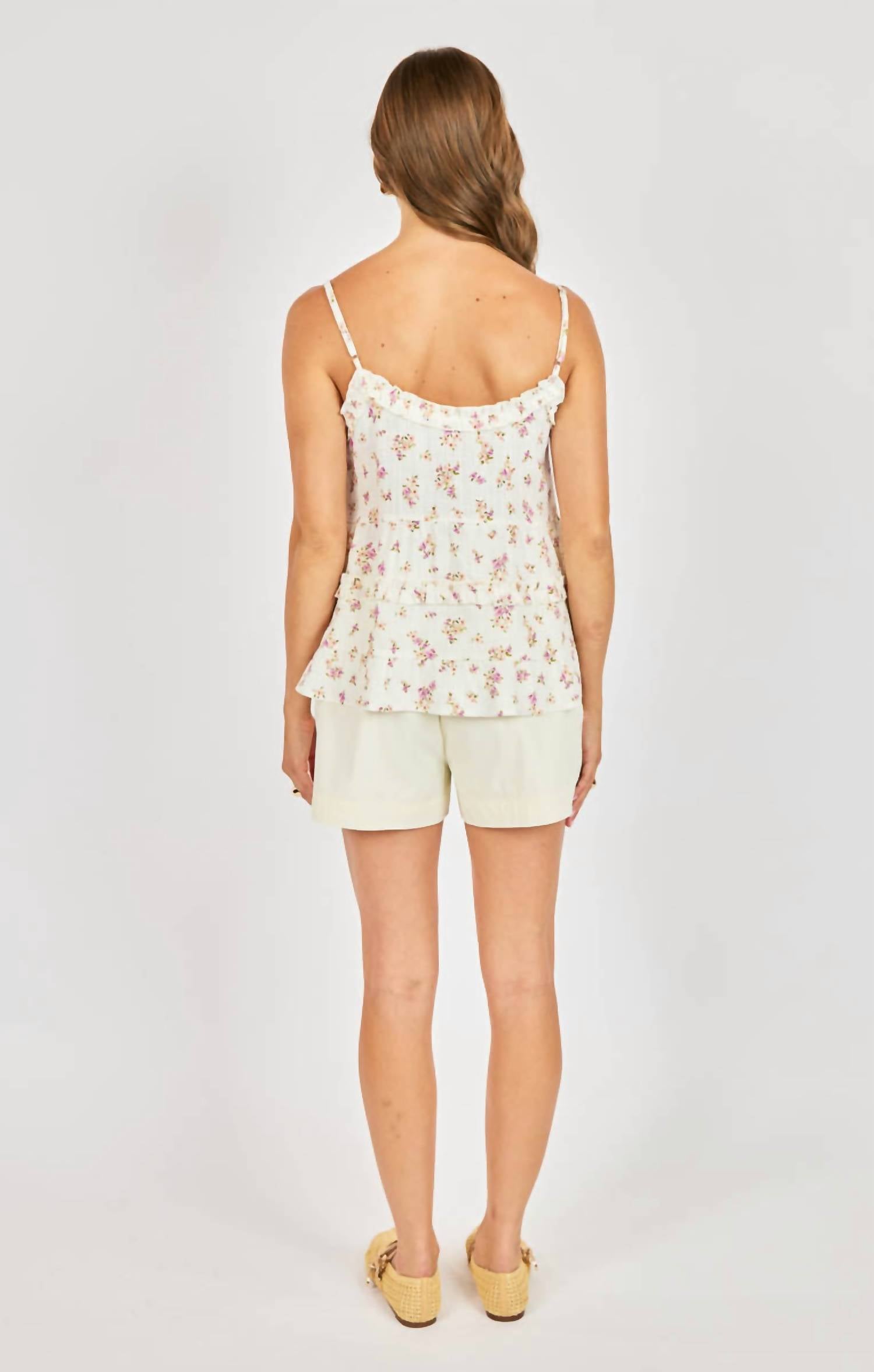Sadie & Sage - Bouquet Ruffle Cami Top