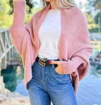 Amoli - Shrug Ribbed Knit Cardigan
