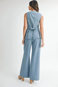 Mable - Tuti Denim Vest & Pant Set