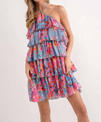 In The Beginning - Halter Mini Dress