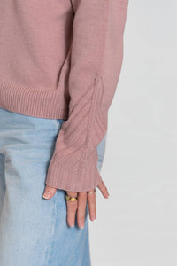 MAJESTIC FILATURES Long Sleeve V-neck Sweater in rosewood - women's sweater - view 5
