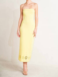 FLYING TOMATO Solid Sweater Knit Dress in yellow - women's dress