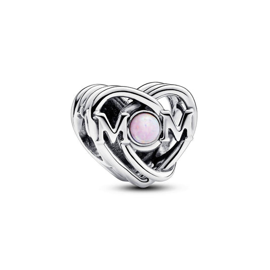 Pandora - Openwork Mom & Heart Charm