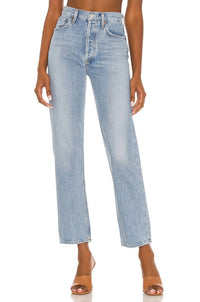 Agolde - Women's 90's Pinch Waist High Rise Straight Jeans